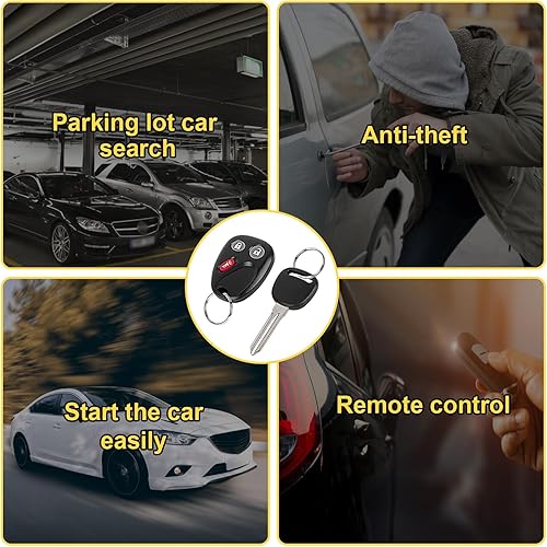 Miniatura 4 de Llavero de repuesto para Chevy Silverado Avalanche Suburban Tahoe SSR GMC Sierra Yukon Saturn Vue Cadillac Escalade Hummer H2 Torrent 2003 2004 2005