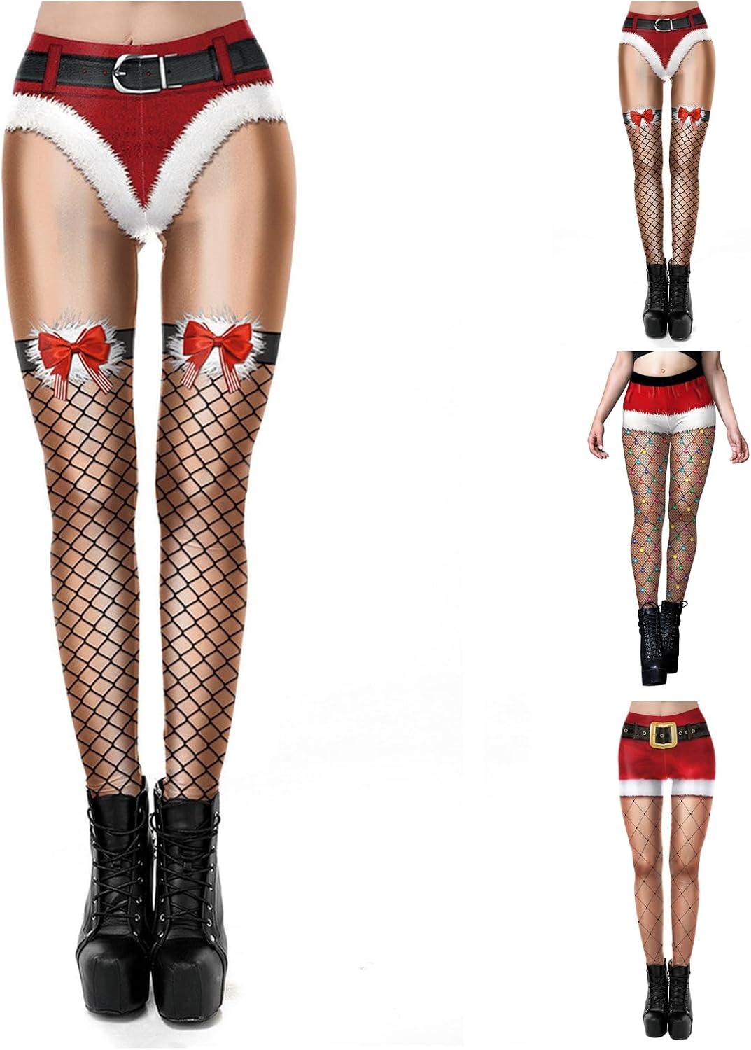 Women's Ugly Christmas Leggings 3D Printed Costume Xmas Leggings