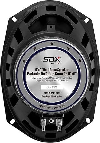 Miniatura 6 de SONDPEX SDX Audio 6x9 Altavoz de doble cono 100W - Reemplazo de equipo original, sistema de altavoces estéreo para automóvil, altavoces coaxiales,