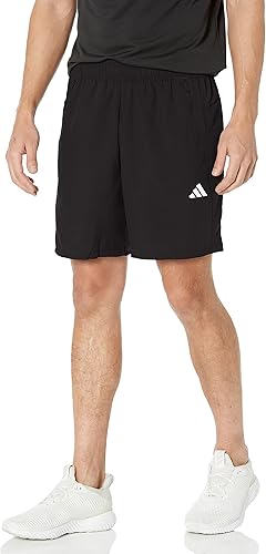 adidas Pantalones cortos de entrenamiento Essentials para hombre, negroblanco, talla L, NegroBlanco