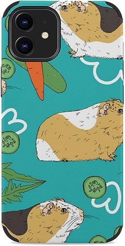 Cute Cartoon Guinea Pig Cute Phone Case Compatible with iPhone 12 Mini Microfiber Shockproof Protective Phone Shell Cover
