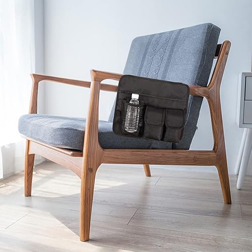 Miniatura 6 de Bolsa de almacenamiento colgante para silla de playa, bolsa de aperitivos, silla de campamento plegable al aire libre, organizador de asiento con 4