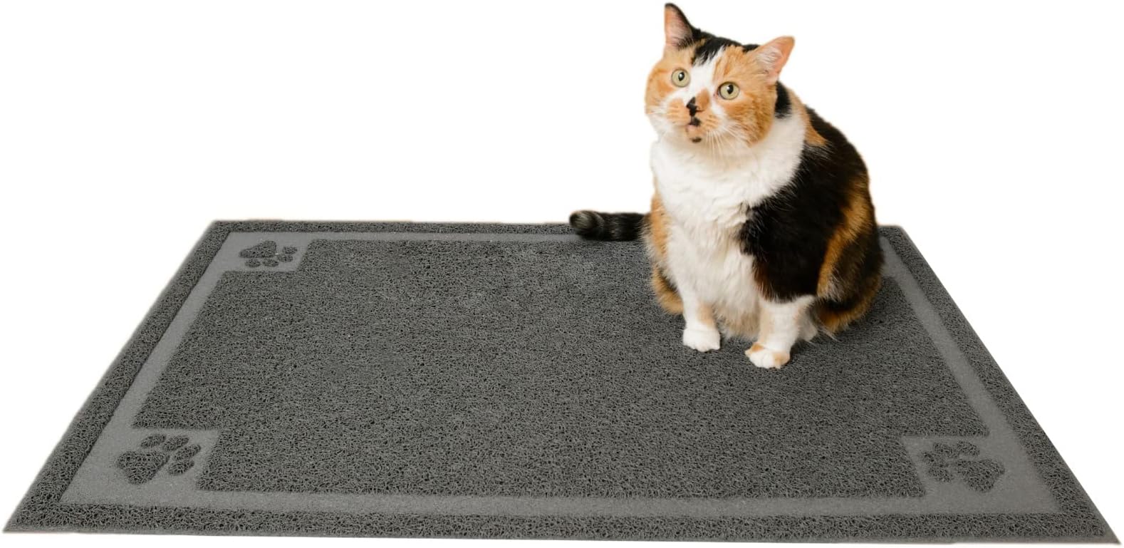 Cat Litter Mat by CleanHouse Pets (XL Size: 36"x24") - Non-Slip, Durable, Easy to Clean, Water Resistant - Eliminates Litter Tracking, Soft on Kitty Paws, Scatter Control, Covered Litter Box Mat