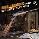 Mould King 14016 Bloc de canons à double barre, 1015 PCS Ensemble de construction d'armes militaires, modèle de fusil à collectionner de blaster de simulation