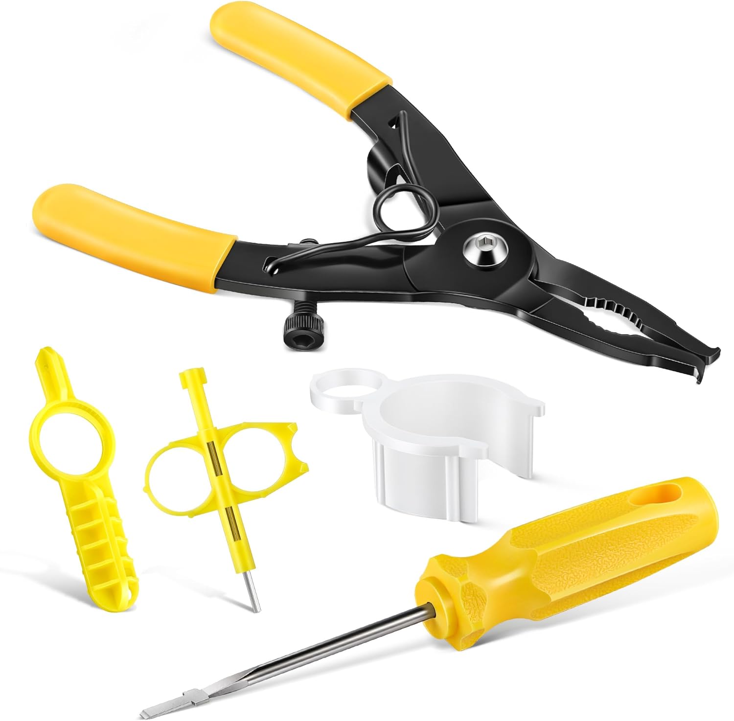 5 Pack Sprinkler Head Tool Kit Compatible with RainBird/Hunter Sprinkler Head, Rotor Adjustment Tool, Nozzle Insertion Collar, Nozzle Insertion Collar, Rotor Adjustment Wrench