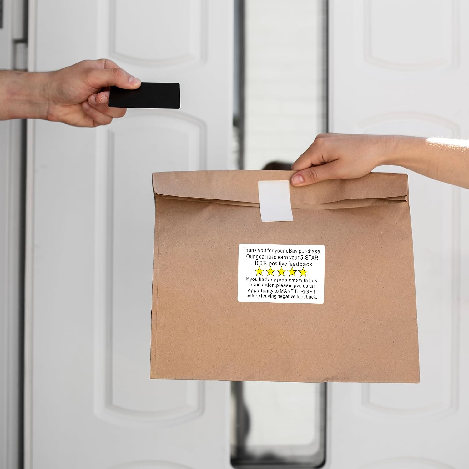 Thank You for Your Amazon Purchase Stickers 2×3 Inch Positive Negative Feedback Labels for E-Commerce,Customer Service,Small Business - 200 Stickers Per Roll (10 Rolls)