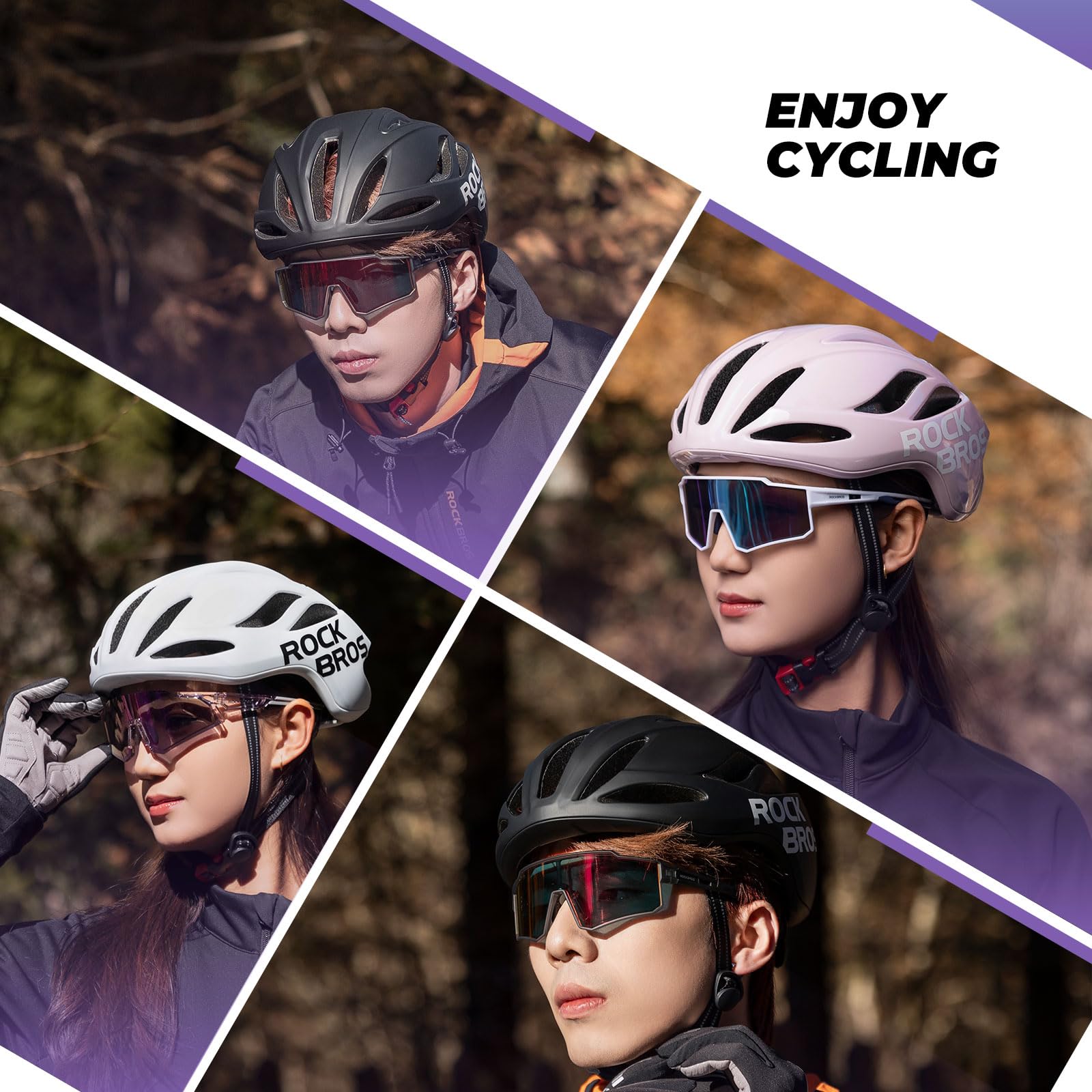 ROCKBROS Fahrradhelm Herren Damen Radhelm Rennradhelm 58-62cm Einstellbare Cityhelm Allround-Helm Belüftung Unisex Erwachsene