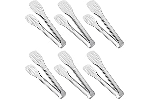 Premium Stainless Steel Buffet Tongs, Pack of 6