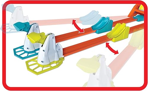 Miniatura 9 de Hot Wheels Lanzamiento de acción a través del desafío competencia de estilo de juego 2 pistas 2 lanzadores 2 rampas a partir de 4 años