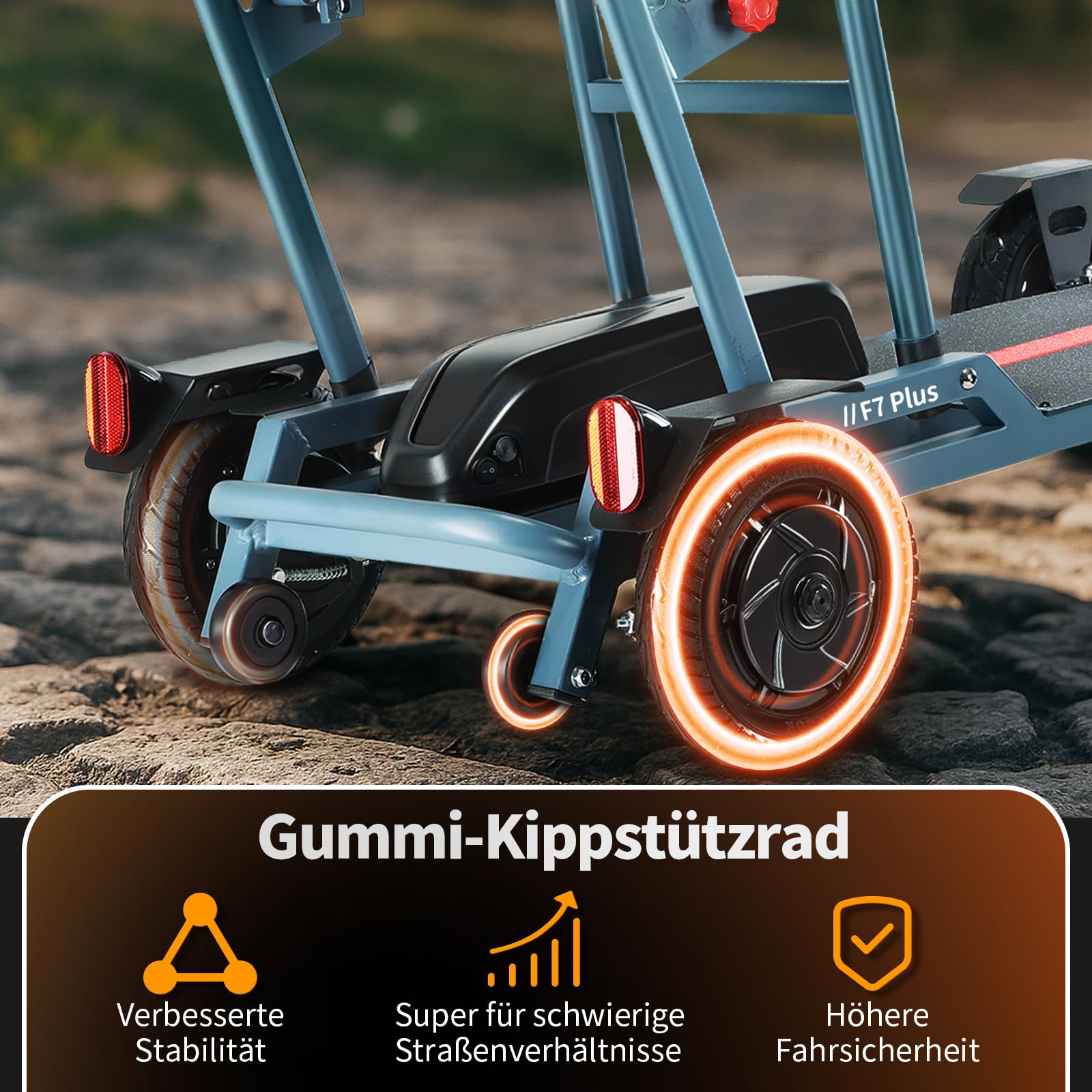 Elektromobil Klappbar für Senioren, 60Km Seniorenmobil leicht, einfach aufzubauen und schnelles Aufladen, Stabiler Mobilitätsroller mit 4 Räder (Blau)