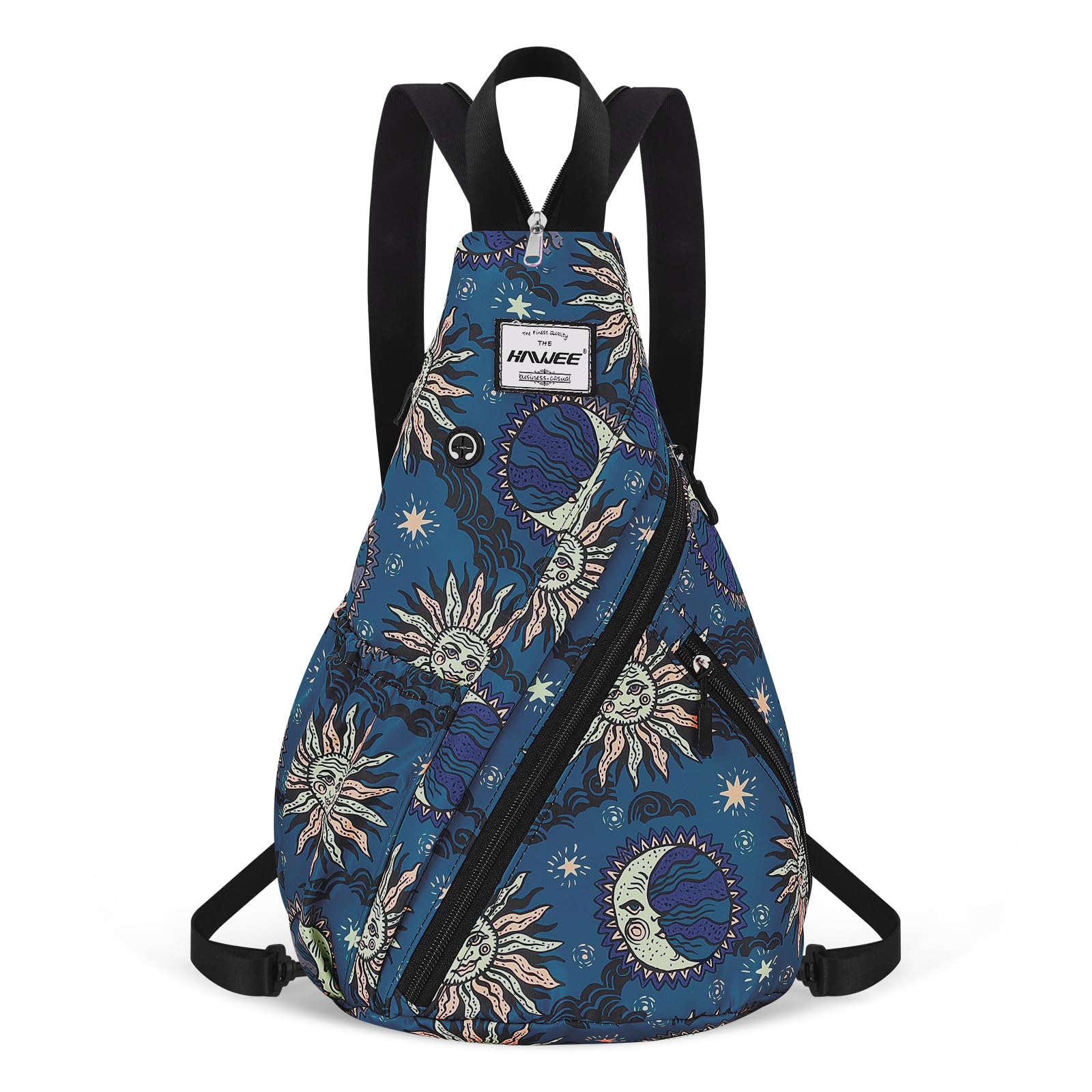 HAWEE Convertible Rope Sling Bag for Women - Water-Resistant Chest Bag & Casual Daypack, Lightweight Crossbody Backpack for Travel, Cycling, Sun and