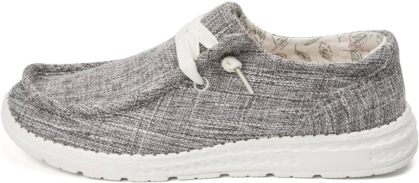 Women's Slip On Loafer Shoes Canvas Low Top Fashion Sneakers Casual Flat Comfortable Walking Shoes - Image 3