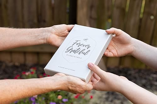 Miniatura 4 de Carillón de viento Forever Grateful con mensaje de agradecimiento grabado, regalo único de gratitud/regalo de agradecimiento/regalo de