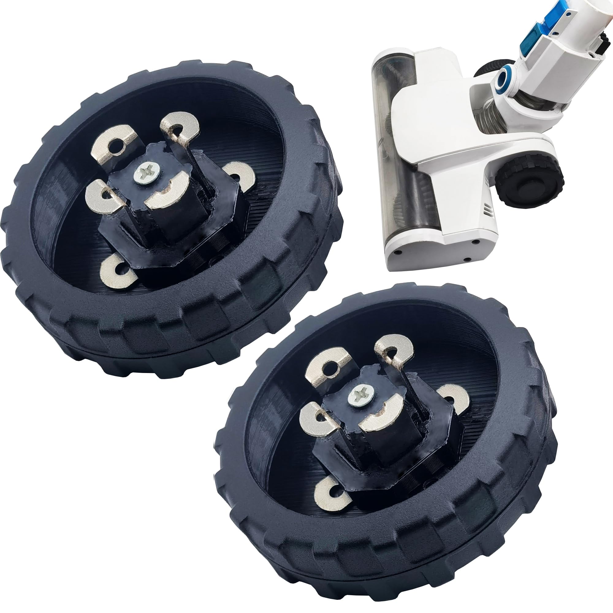 Photo 1 of 2PCS Black Upgraded Replacement Wheel for Hart 20V Stick Vacuum, Replacement Wheels Accessory, Suitable for HPSV50B,HPSV50,HPSV01B, Black