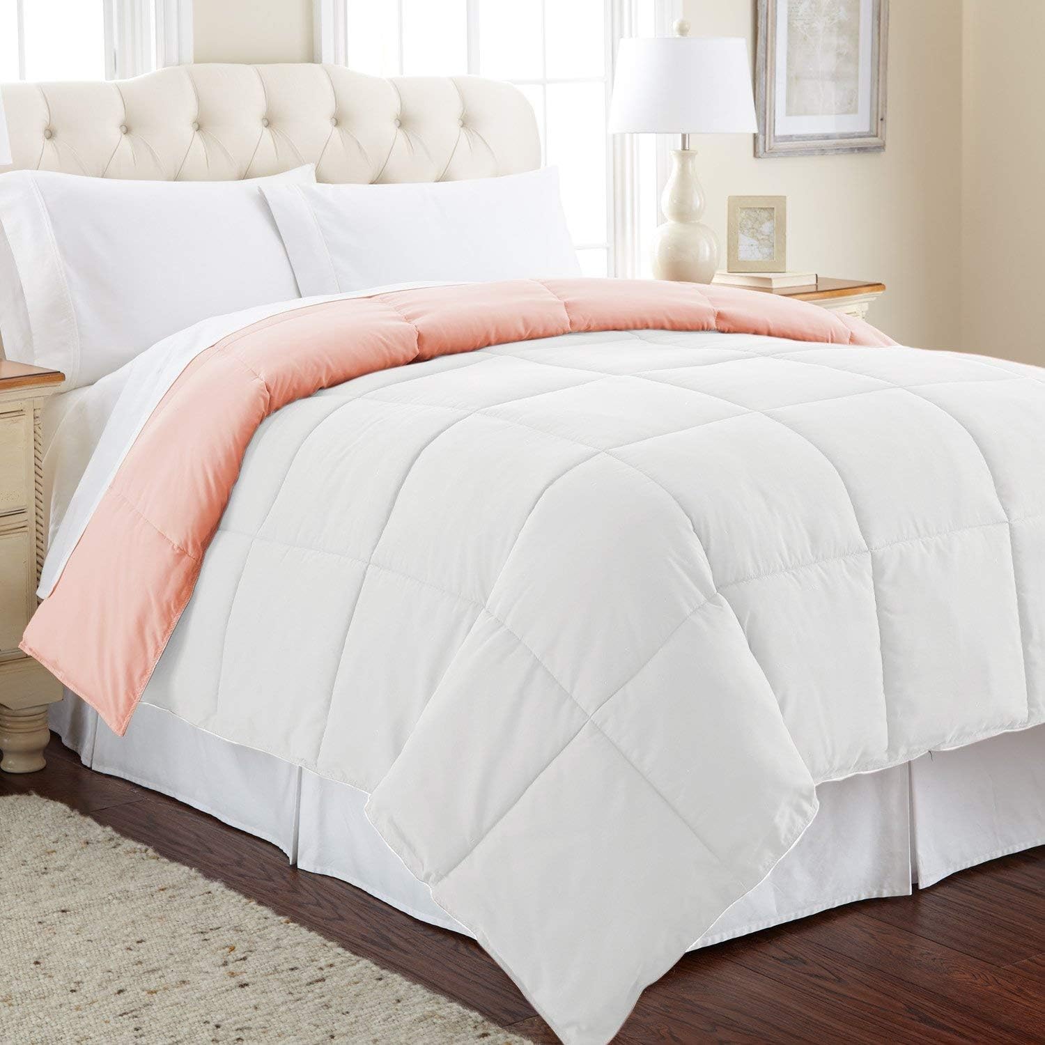 Modern Threads Down Alternative Microfiber Quilted Reversible Comforter & Duvet Insert - Soft, Comfortable Alternative to Goose Down - Bedding for All Seasons Amethyst/Silver Twin : Everything Else