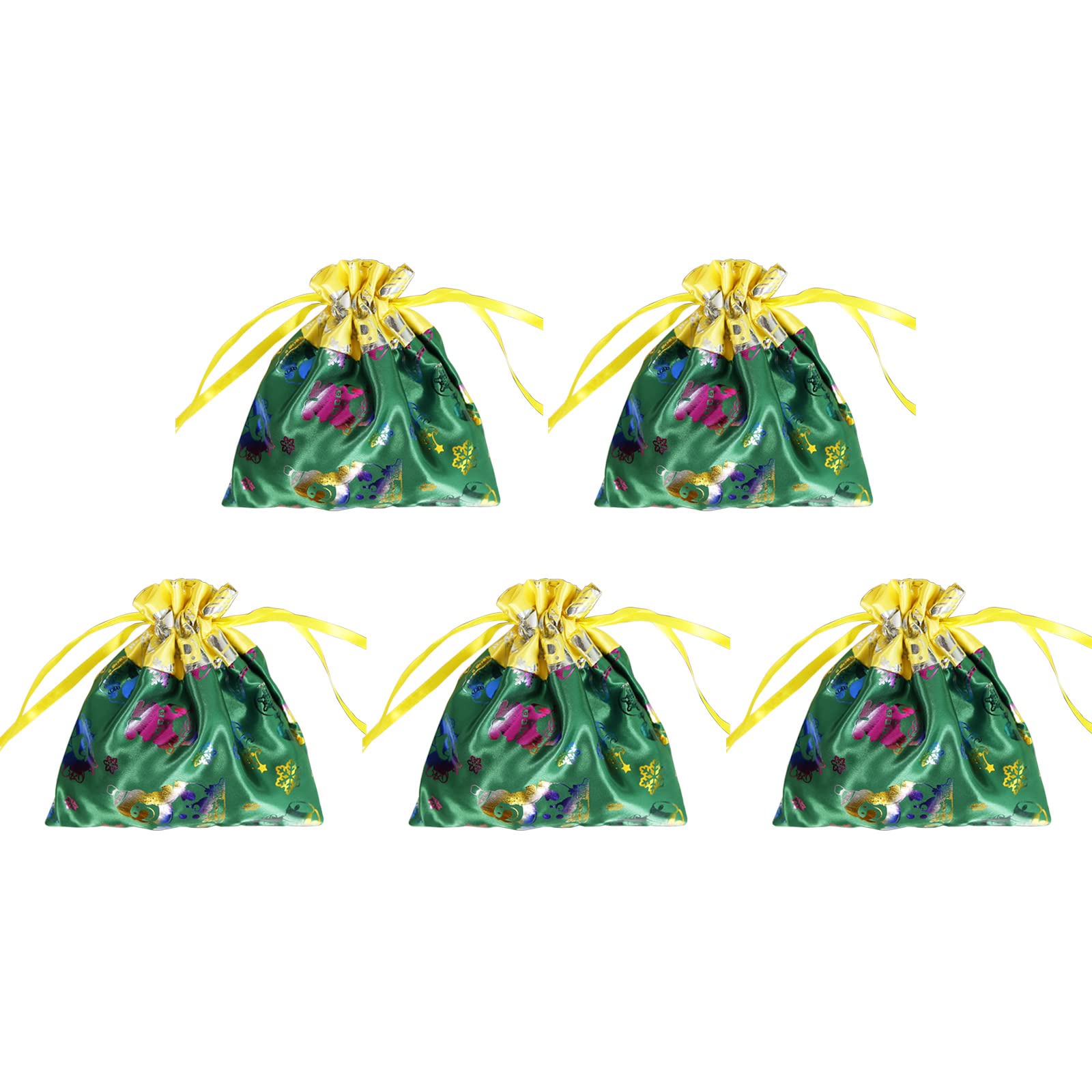Buxuaaaa Christmas Drawstring Gift Bags Christmas Goodies Treat Favor Presents Bag Candy Favor Gift Bags Drawstring Size