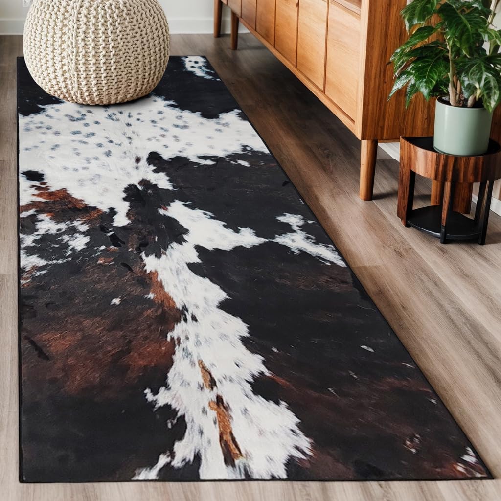 Tapis de couloir en cuir de vache pour réchauffer l'ambiance de l'entrée