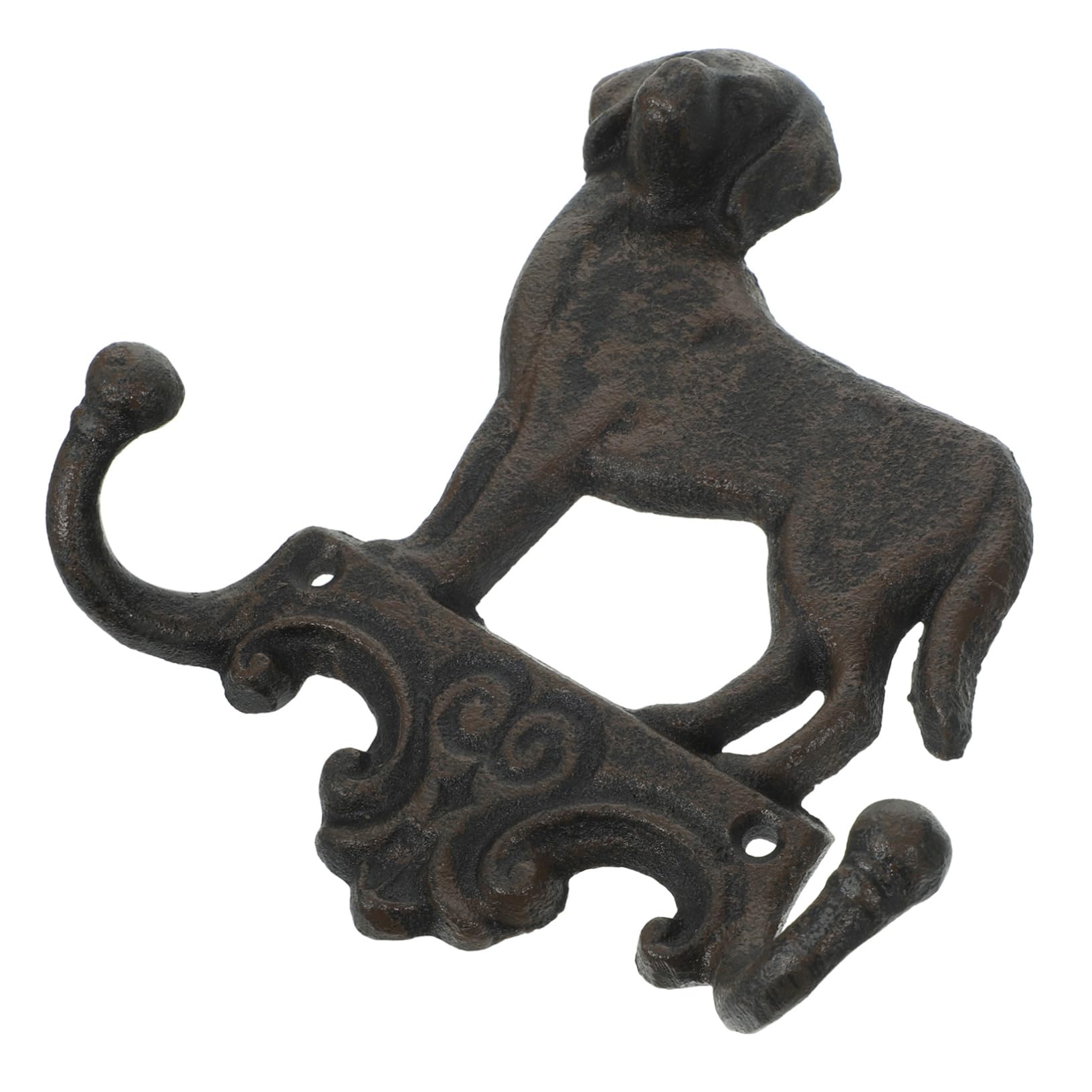 Patère forme animal en fonte robuste au design traditionnel d'extérieur