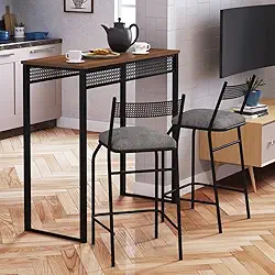 Bancada Passa prato Cozinha americana apartamento Multiuso Estilo Industrial Gourmet (Imbuia)