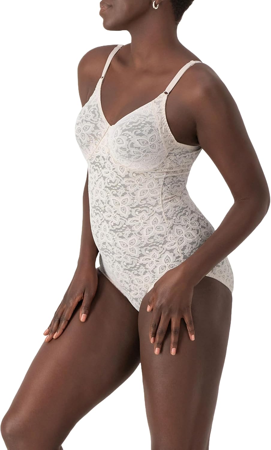 Bali womens Lace Shapewear, Faja Body Shaper, Lace 'N Smooth Firm-control Shapewear for Women, Built-in Bra - Image 2