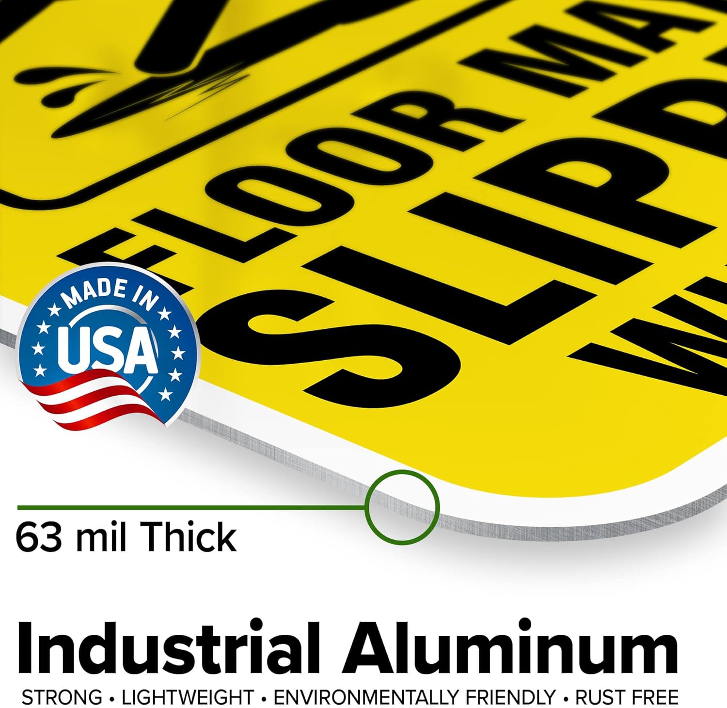 Caution Slippery When Wet Sign, 12"x18" Aluminum, Fade Resistance, Indoor/Outdoor Use, USA MADE By My Sign Center