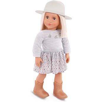 Our Generation - Abigale - 46 cm Fashion Doll - Lifelike Hazel Eyes and Long Platinum Blonde Hair - Riding Jumper Charms & Brim Hat - Toy for Children from 3 Years