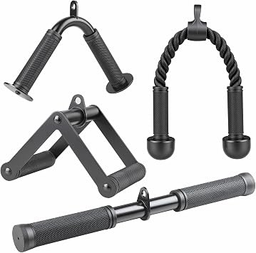 LAT Pulldown Attachments, 4-Piece Cable Machine Set
