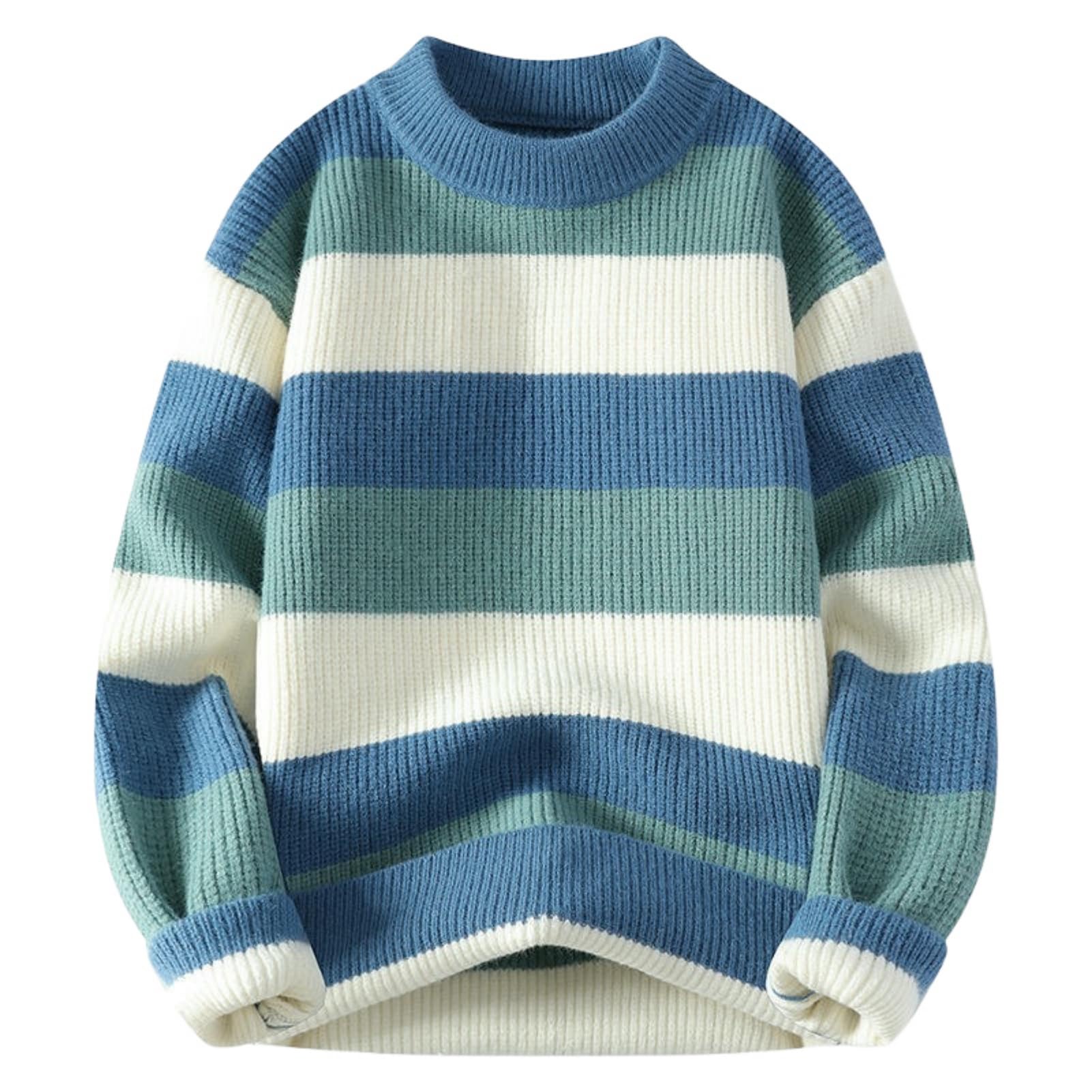 Maglione da uomo autunno inverno casual morbido ispessito collo semi-alto