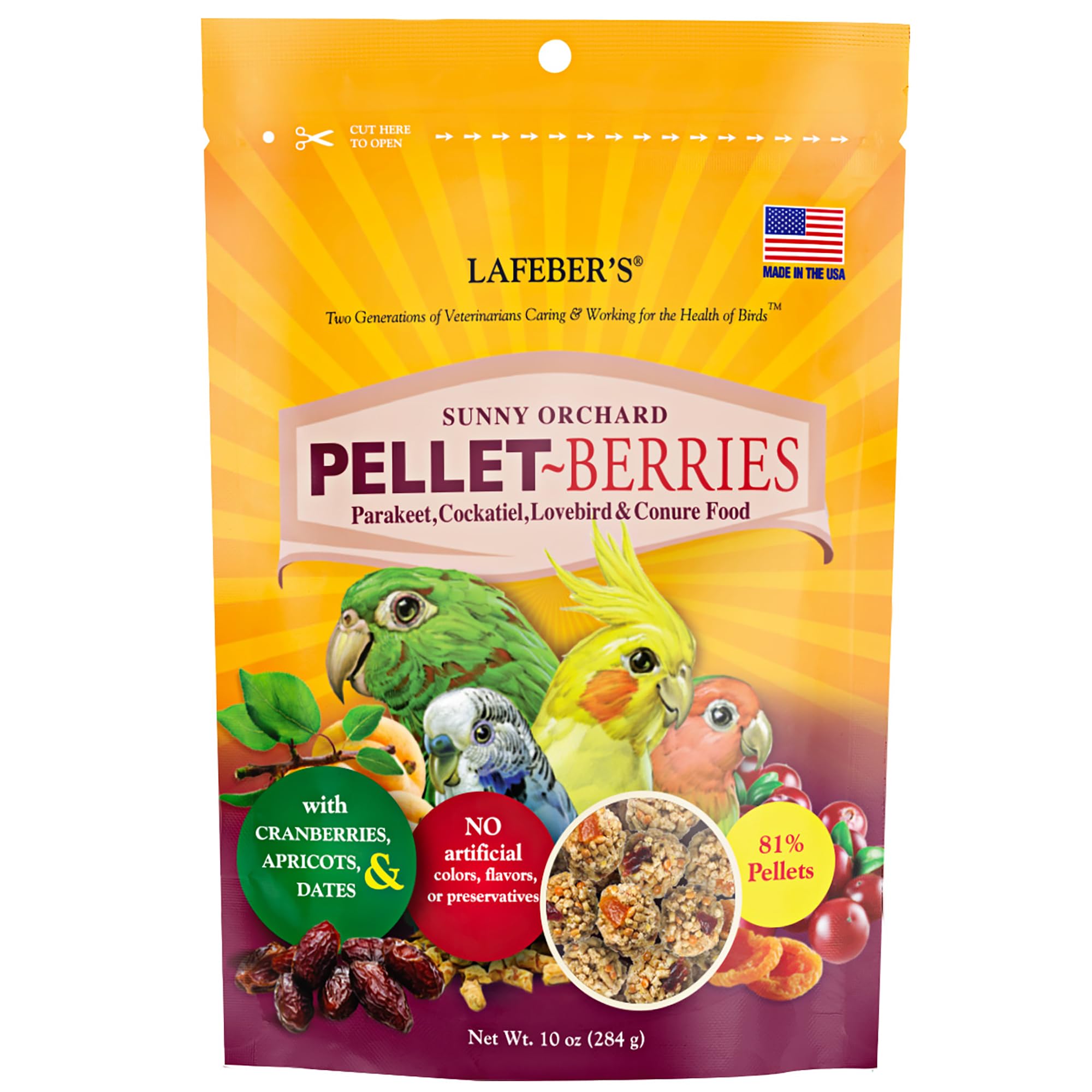 Lafeber Pellet-Berries Cockatiel Food 10oz