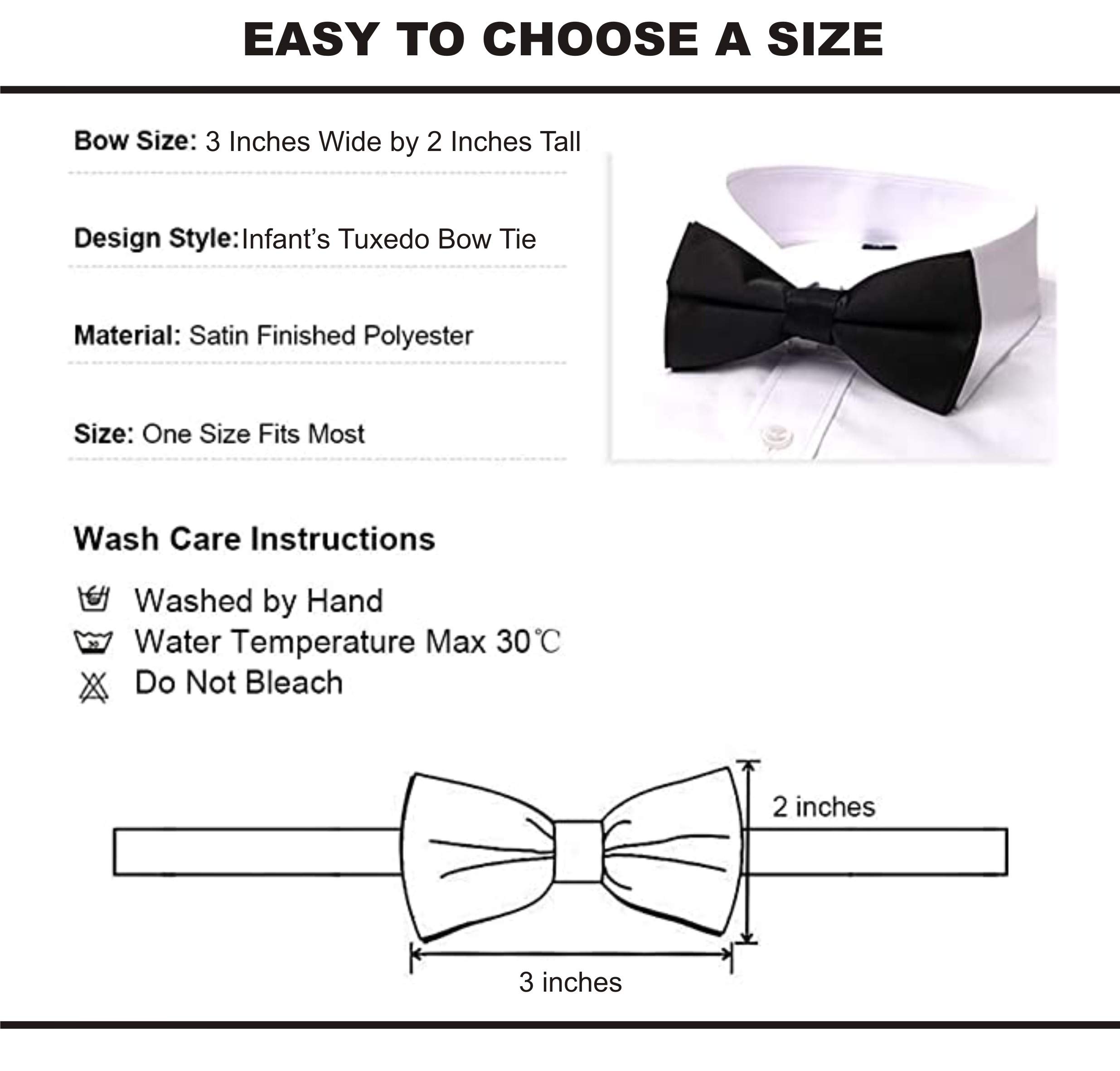 RR Design HAPPYKIDS Classic Pre-Tied Bow Tie Formal Solid Tuxedo for Children (Bright Peach) 1