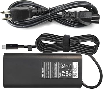 130W USB C Laptop Charger Compatible with Dell XPS 15 9500 9510 9520 9530