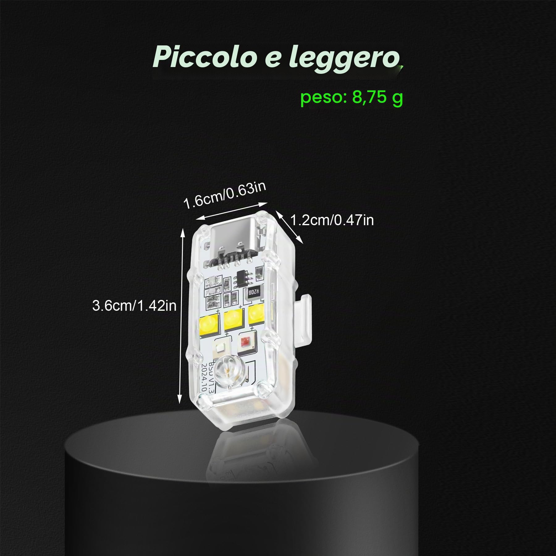 Luce Stroboscopica,Luci Notturna Anti Collisione per Drone,Flash LED Strobe Light per DJI Neo 2,Flip,Mini 5 3 4 Pro 4K SE 2,Air 3S 2S,Mavic 4 3,Spark,FPV,Avata,EVO Accessori(3 pezzi)