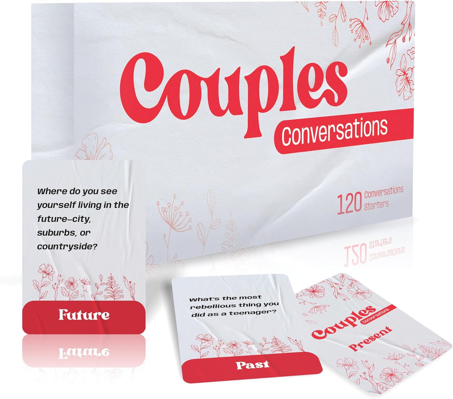 Couples Conversations Card Game – Stocking Stuffer for Boyfriend or Girlfriend | Questions About Past, Present, and Future - Image 5