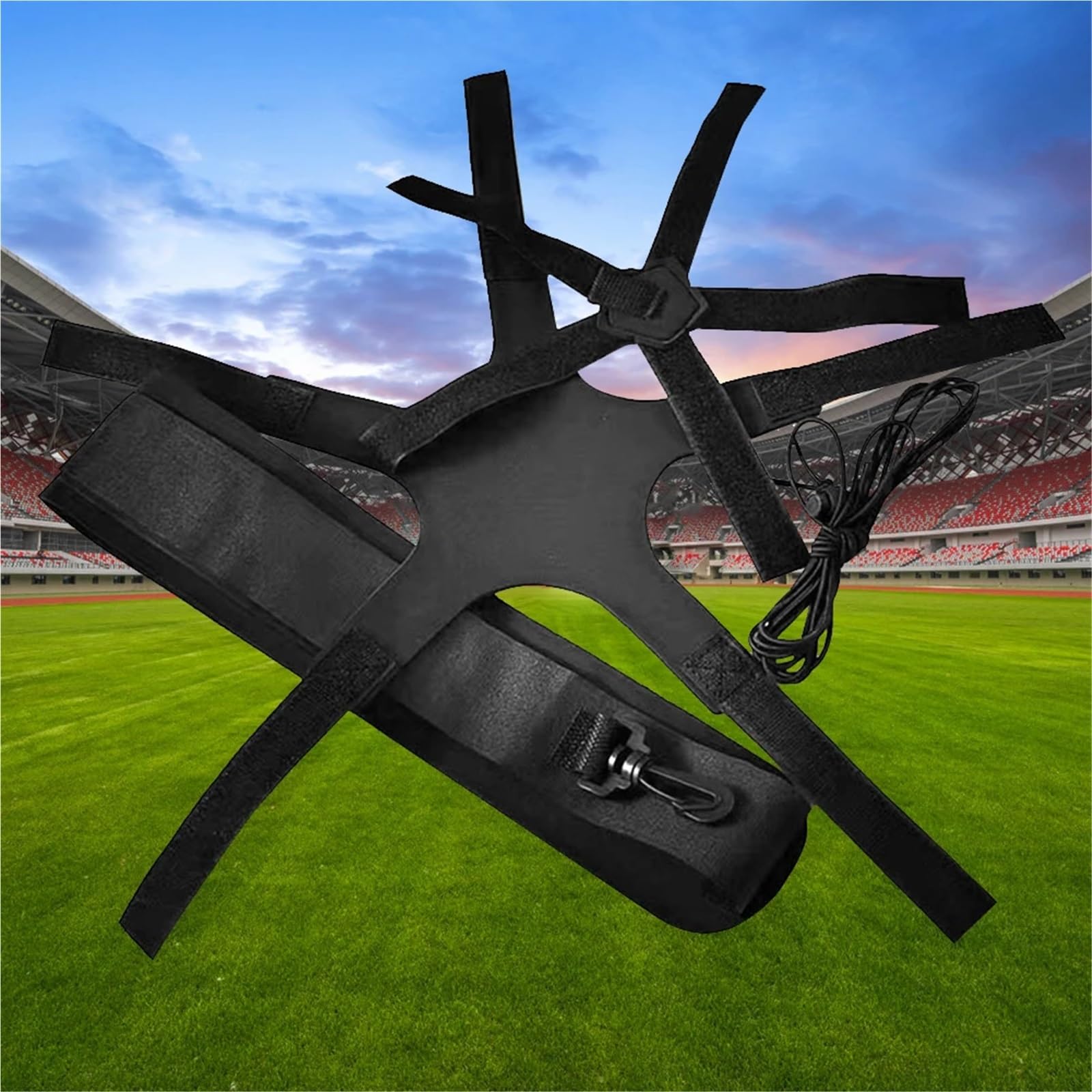 Football Ball Belt Adjustable Soccer Practice Trainer Fits for Juggling Kicking per Adulti