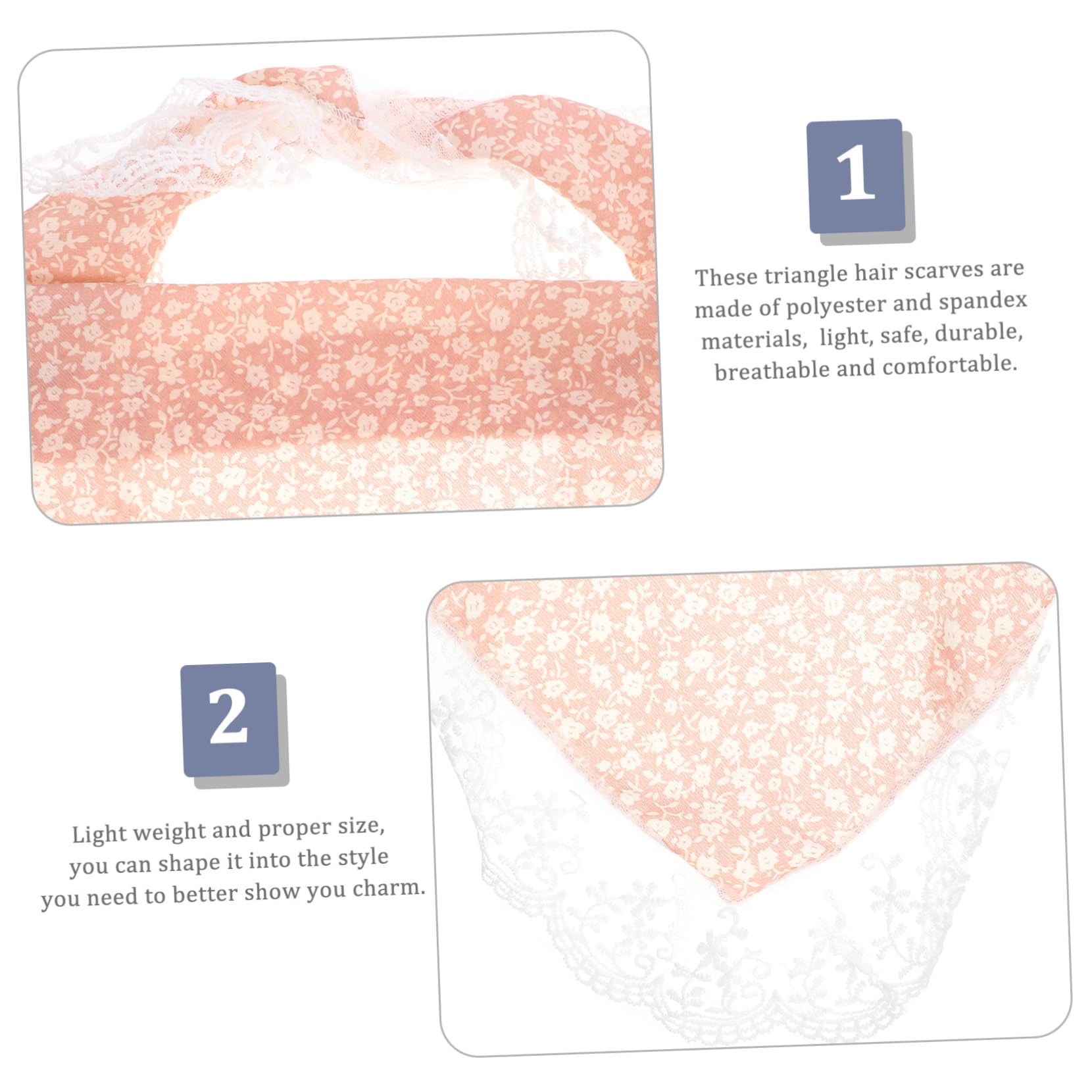9pezzi Triangolo Fasce Donne Con Pizzo e Floreale Di Bandane Colorate Per Ogni Occasione e Stile Di Abbigliamento
