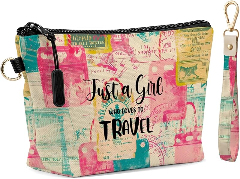 Necessaire de maquiagem Fokongna com pulseira e chaveiro, estojos para viagem, GirlTrip, pacote com 2