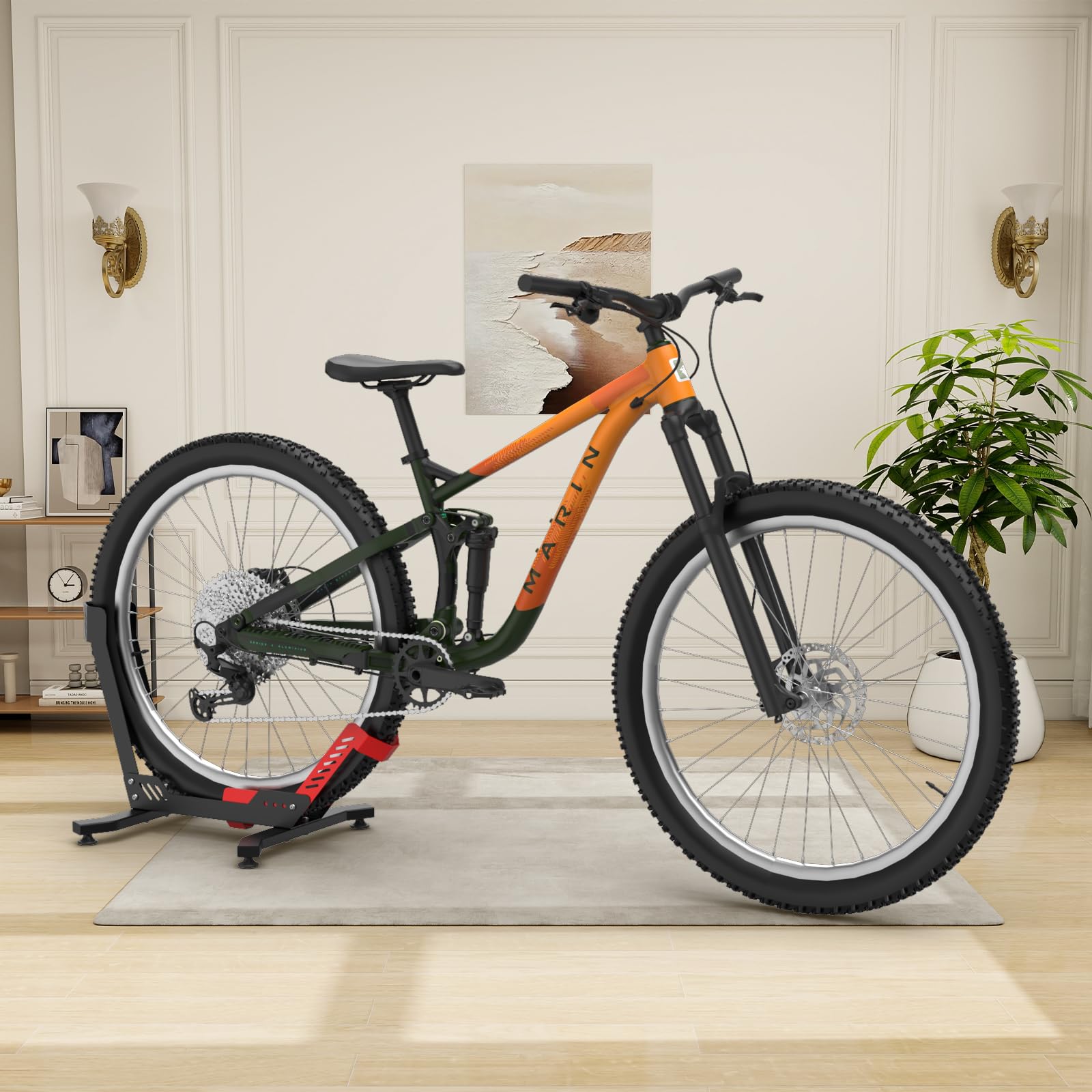 IMAYCC Professionale Supporto Bici da Terra, Rastrelliera Biciclette per 24”-29” MTB, Ebike, Bici da Strada, Corsa, Tetto, Bambino, Portabici da Terra per Garage, Cantina e Appartamento