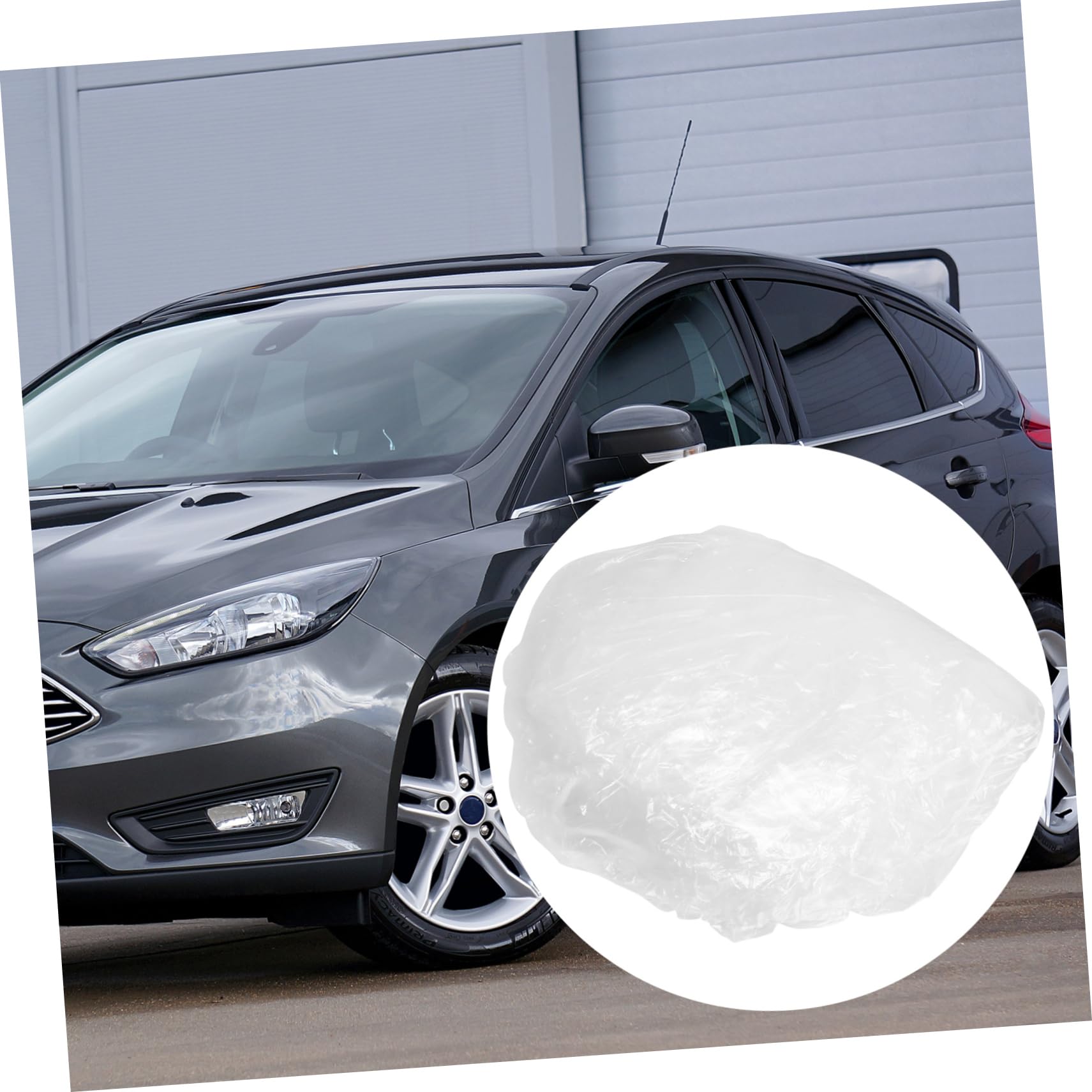 TOPPERFUN Protective Car Cover Dustproof Fit for Sedan Rainproof Lightweight Plastic Abrasion-Resistant Easy Replacement — view 2