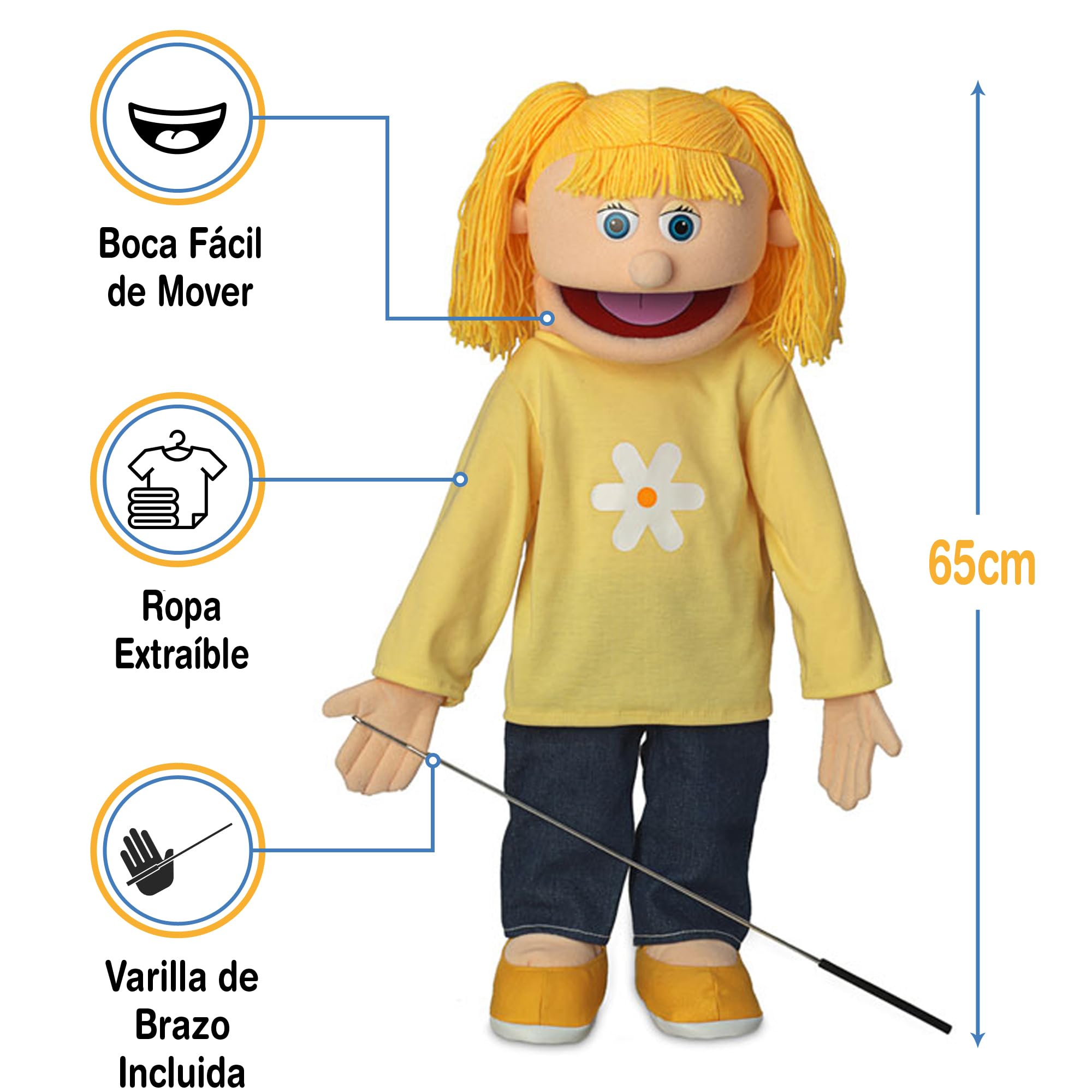 ''Katie'', 25In Full Body Puppet, Peach -Affordable Gift for Your Little One! Item #DSPU-SP2521 by Silly Puppets