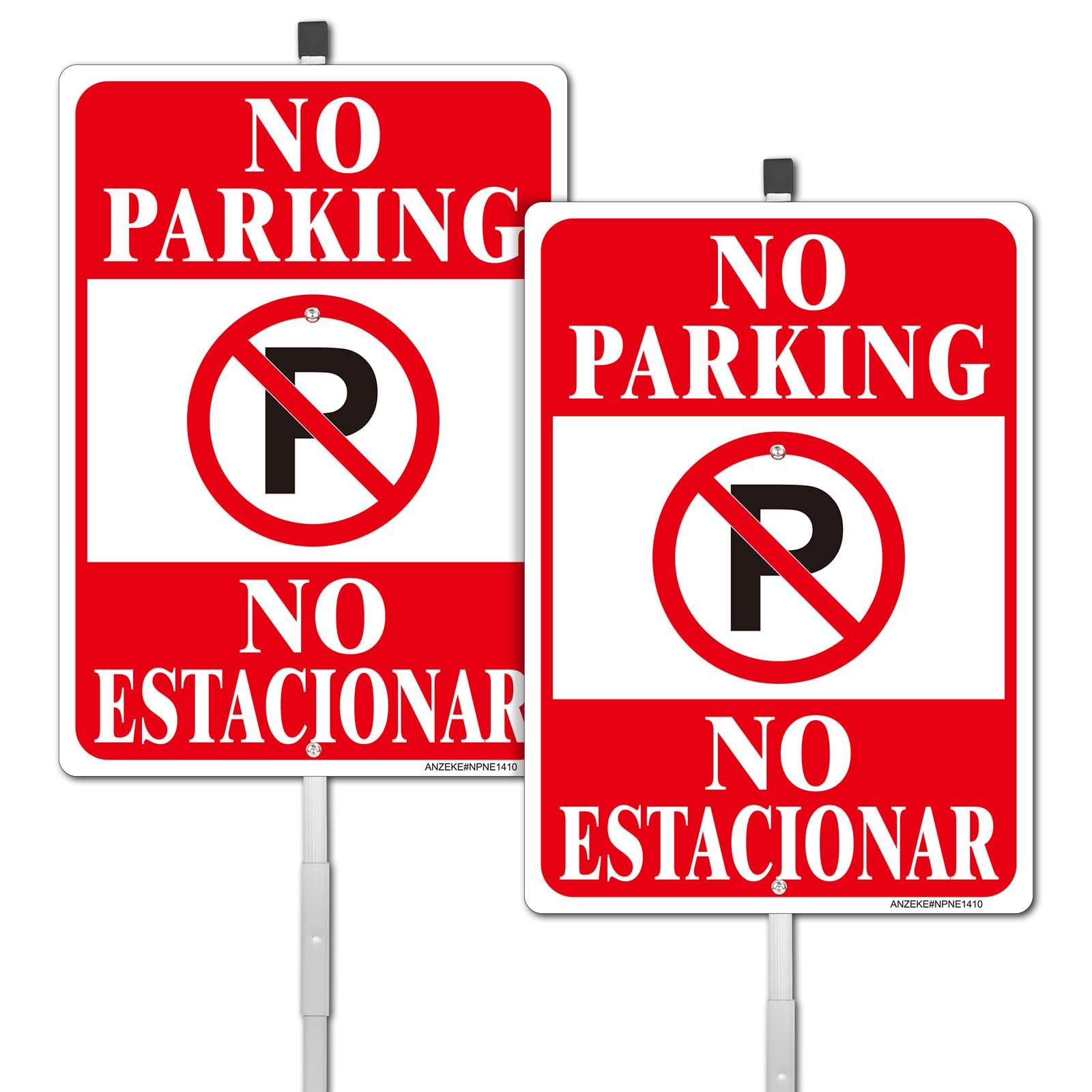 Amazon.com : No Parking English Spanish Bilingual Sign, 2 Pack-14