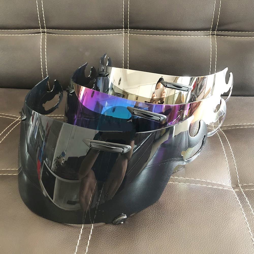Lente per casco da moto, Lente visiera del casco del motociclo, anelli di protezione del casco del casco da motociclo a 6 colori Interezzo della lente compatibile con AR-AI RR5 RX7-GP Quantico St rx-q