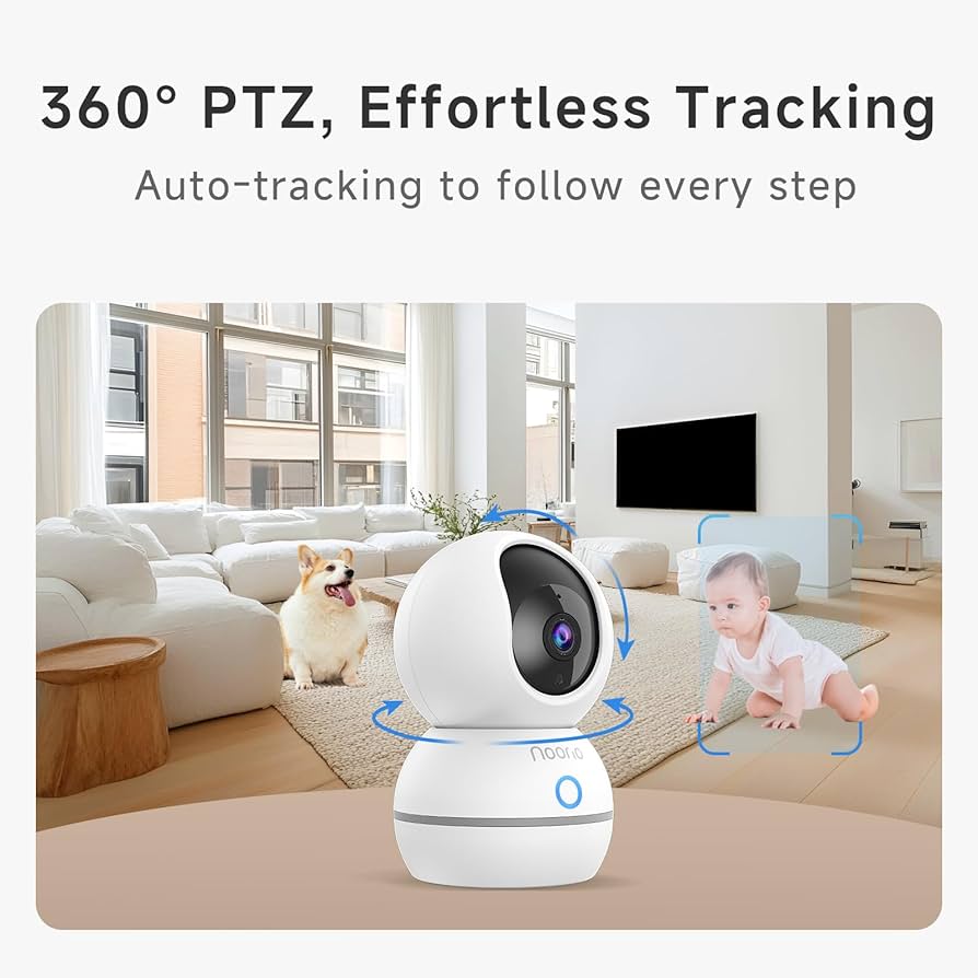 Amazon.com : Noorio 2K Security Camera Indoor, Pan/Tilt Pet