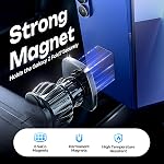 LISEN Magnetic Phone Holder Car Military-Grade Hook Cell Phone Holder Car 6 Strong Magnet Mount for Galaxy S25 S24 S23 Fit iPhone 17/16/15/14/13/12/11 Pro Max All Android Mounts Gifts for Men Mom