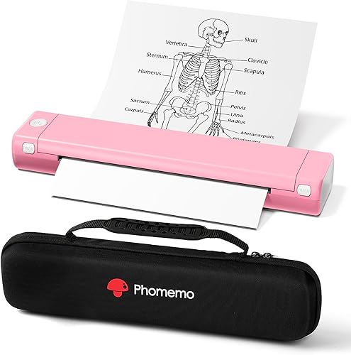 Miniatura 9 de Phomemo M08F - Impresora inalámbrica de plantillas de tatuaje, máquina térmica de tatuaje compatible con papel de transferencia de 8.5 x 11