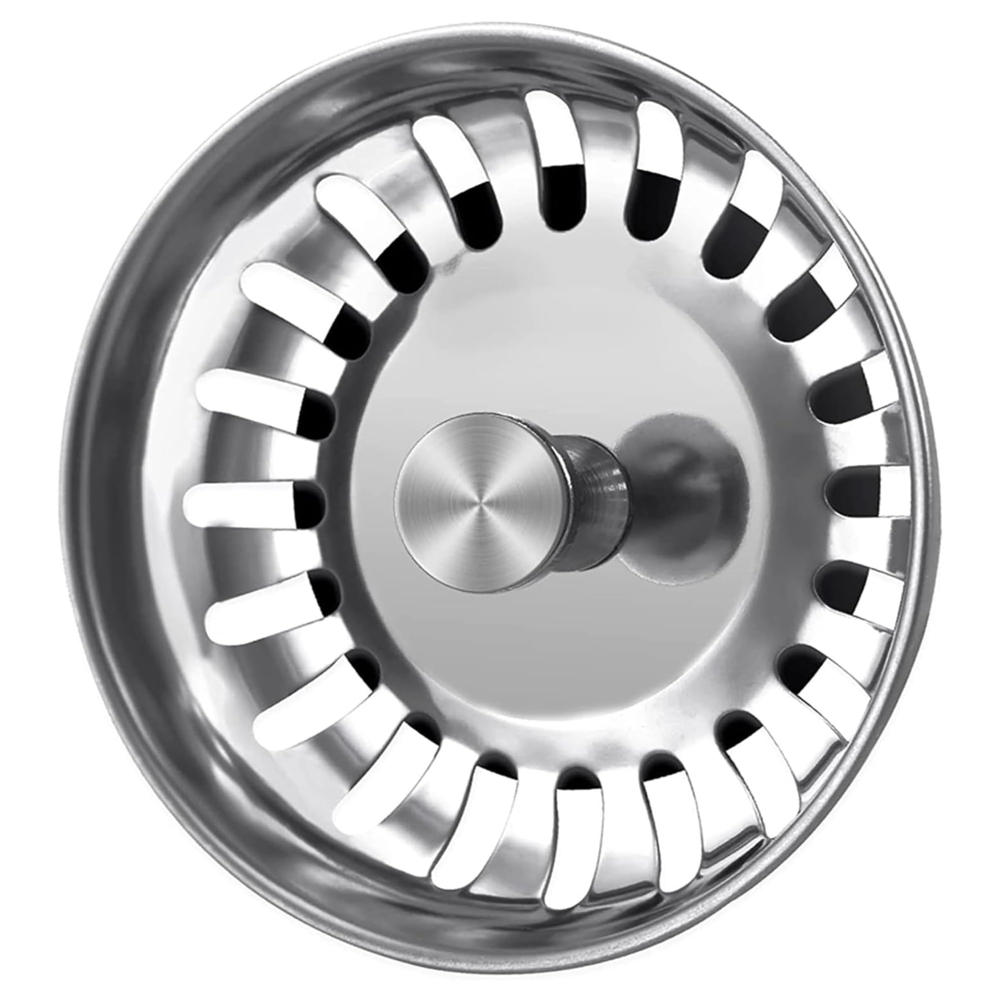 YOXITIXOT Kitchen Sink Plug Strainer, Stainless Steel Sink Plug Replacement,Universal Sink Drainer Plug, Hole Diameter 80mm