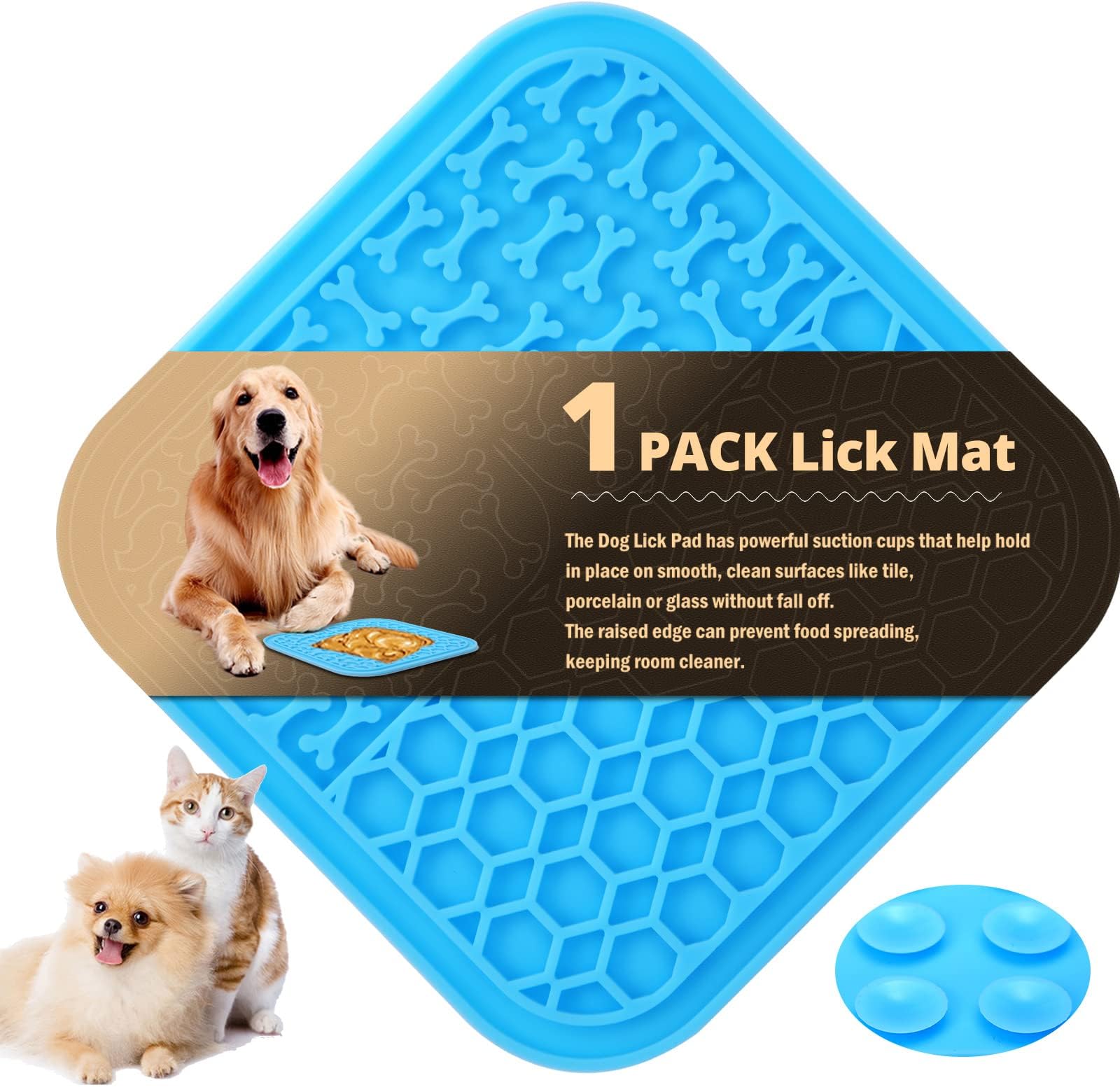 Raw Paws Licking Mats, 2ct Boredom Busters for Dogs in