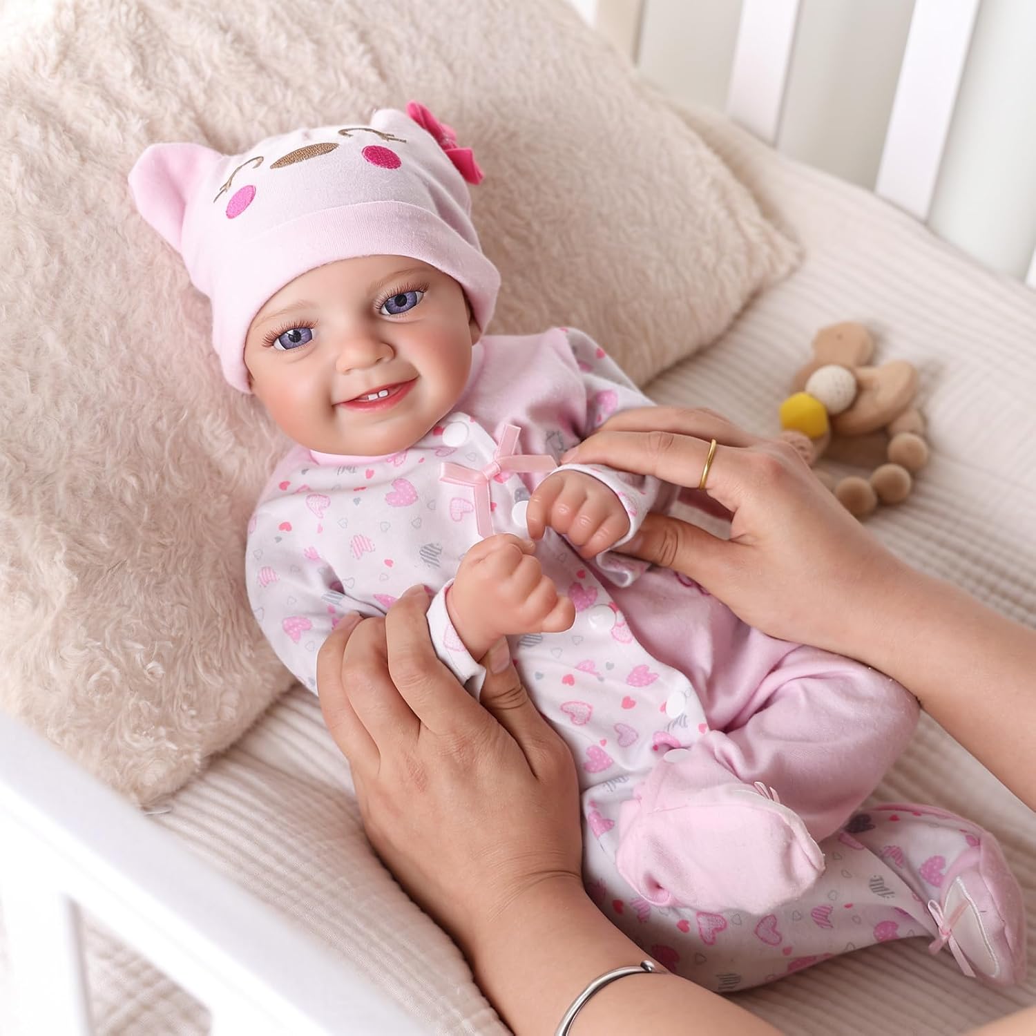 BABESIDE Reborn Baby Dolls - 20-inch Cute Soft Vinyl Realistic Baby Doll Real Life Baby Dolls with Complete Accessories Perfect for Cuddling, Playtime, and Gift Giving