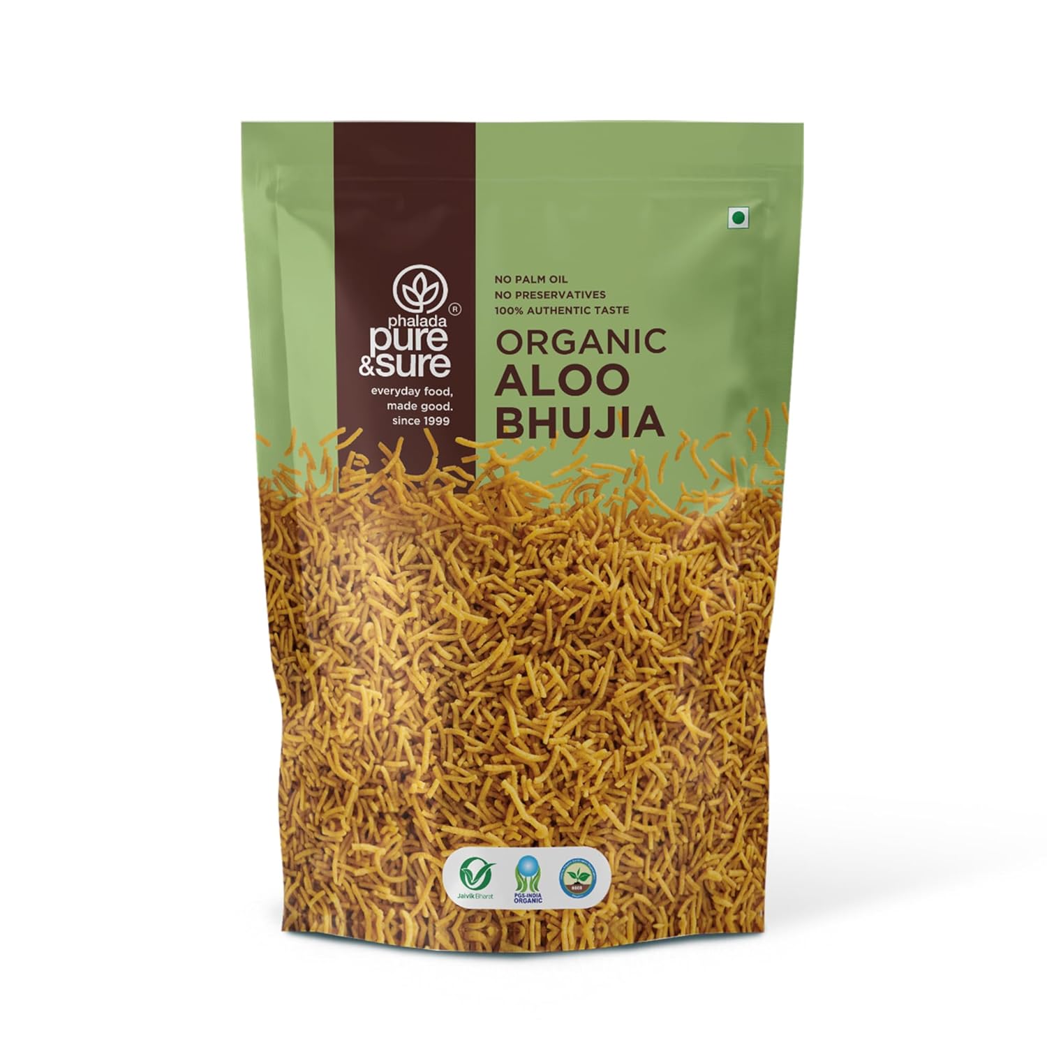 Pure & Sure Organic Aloo Bhujia Namkeen 240gm |Ready to Eat Snacks | Crispy & Light | No Artificial Flavors & Colors|120gm each (Pack of 2) Pure & Sure Organic Aloo Bhujia Namkeen 240gm |Ready to Eat Snacks | Crispy & Light | No Artificial Flavors & Colors|120gm each (Pack of 2)