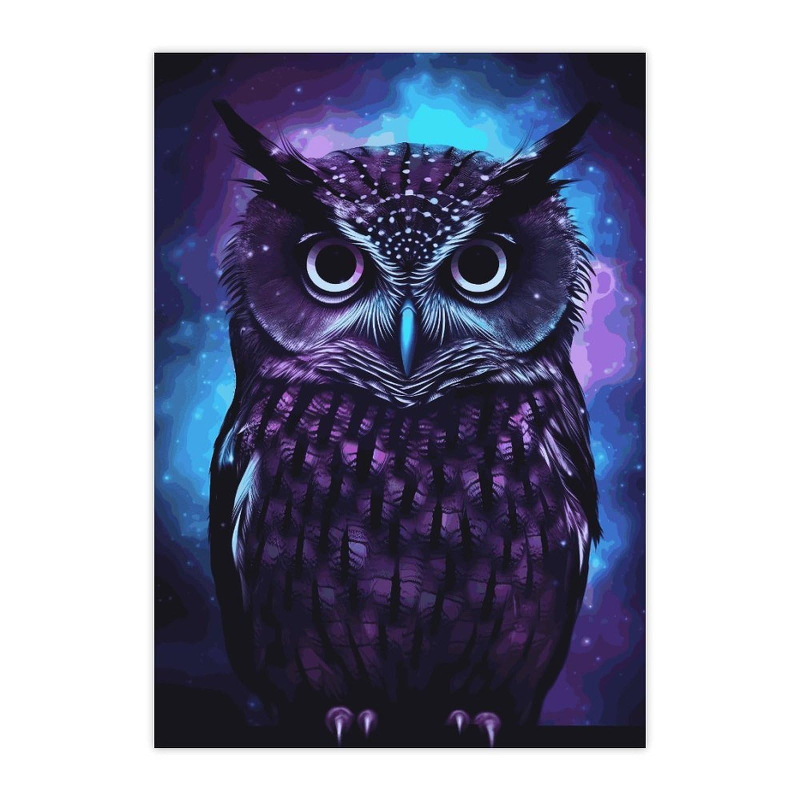 Stickers hibou violet pour ne plus confondre vos bouteilles