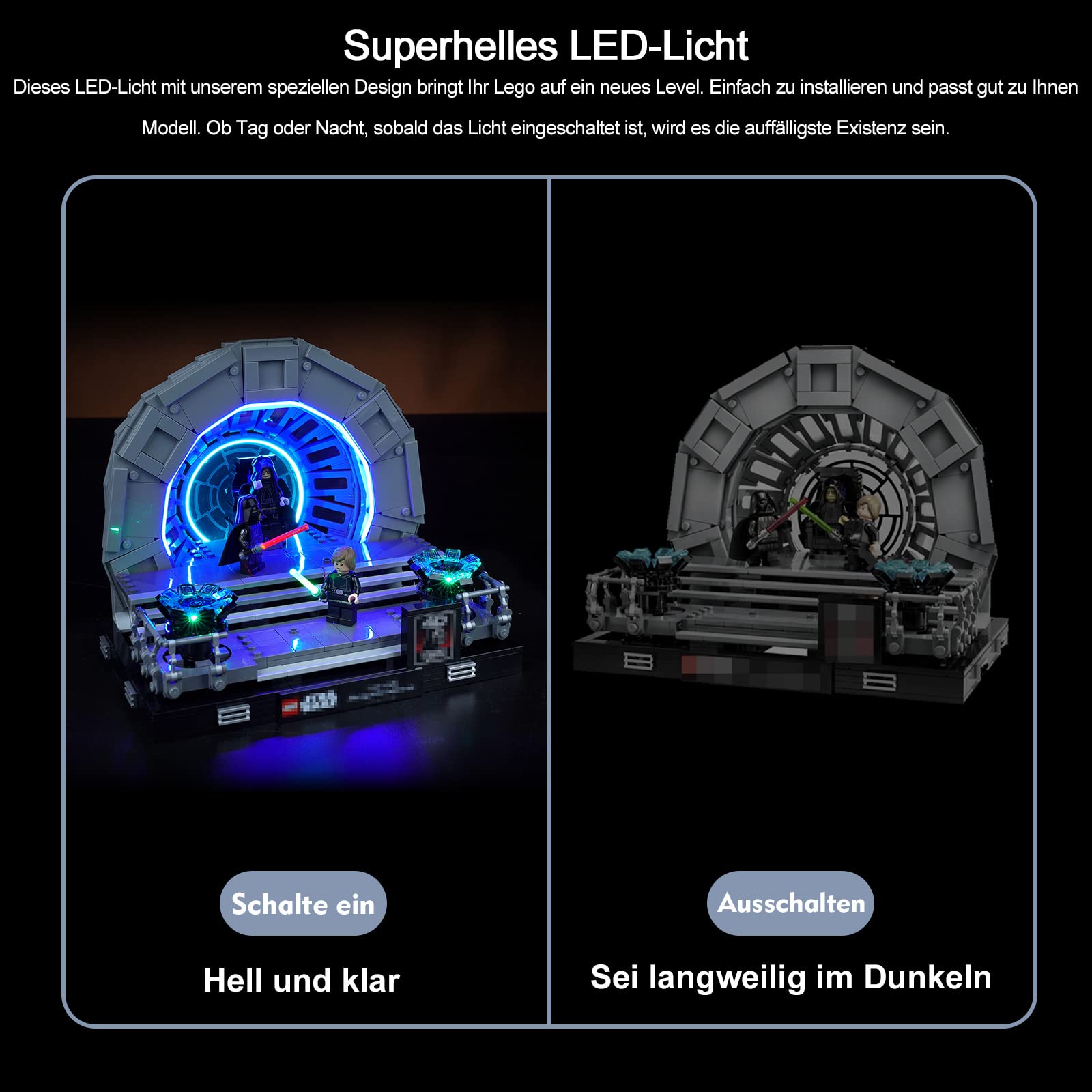 Led Licht Set für Lego Emperor’s Throne Room Diorama (Kein Lego-Modell), Dekorations Led Beleuchtungs Set for Lego 75352 S'tar Wars Emperor’s Throne Room Diorama,Kreatives Geschenk für Erwachsene